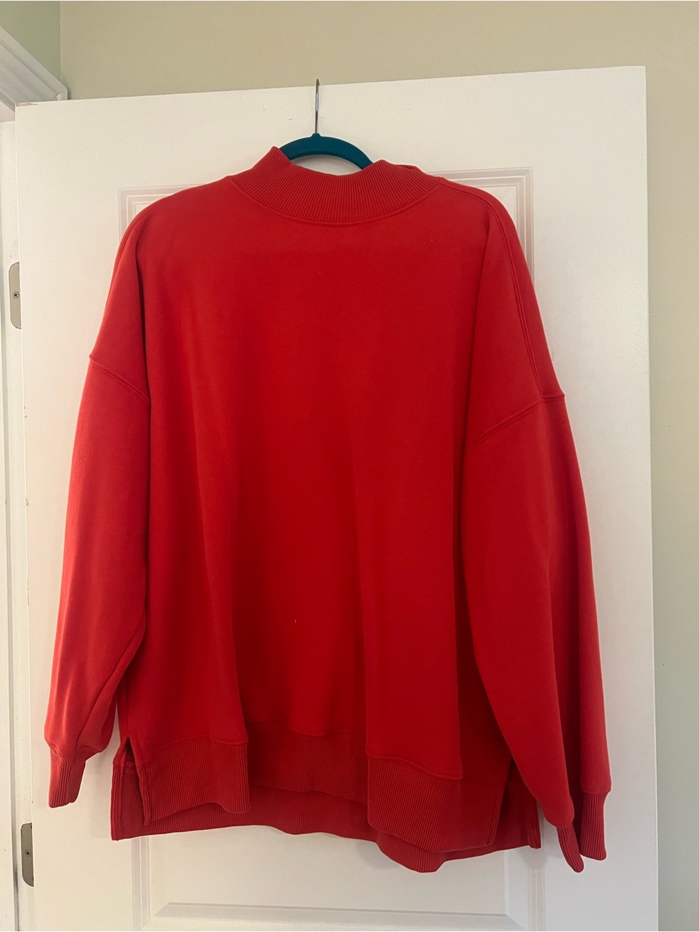 American Eagle Red Mock-Neck Women's Sweater